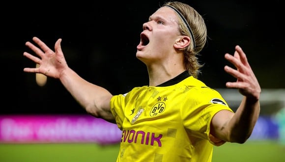Erling Haaland saldría del del Borussia Dortmund a cambio de 75 millones de euros. (Foto: AFP)