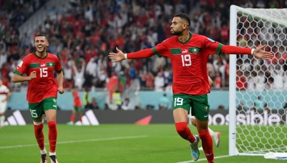 Youssef En-Nesyri fue el autor del primer gol del partido entre Portugal vs. Marruecos