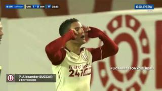 Cabezazo y a cobrar: gol de Alexander Succar para el 1-0 de Universitario vs. Binacional [VIDEO]