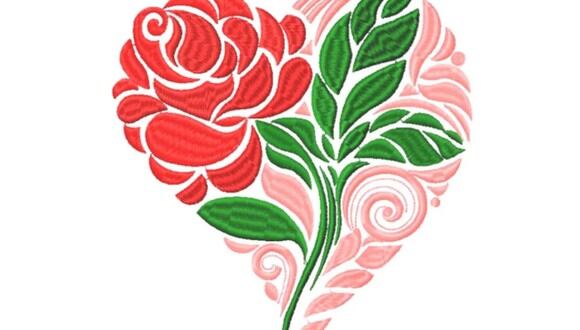 En esta imagen, cuyo fondo es de color blanco, se aprecia el dibujo de una rosa y el de un corazón. (Foto: MDZ Online)