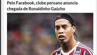 LLegada de Ronaldinho a Cienciano ya es anunciada en Brasil
