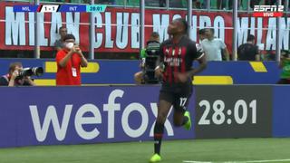 Un ‘bombazo’ inatajable: el gol de Rafael Leao para el 1-1 de Milan ante Inter [VIDEO]