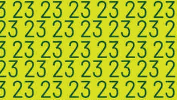 En esta imagen, cuyo fondo es de color verde limón, abundan los números 23. Entre ellos, está el 32. (Foto: MDZ Online)
