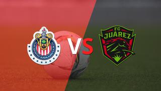 Chivas y FC Juárez se mantienen sin goles al finalizar el primer tiempo