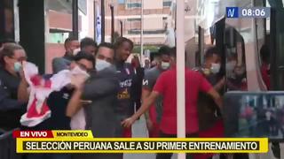 En Montevideo: hincha de Perú intentó acercarse a los jugadores, pero fue retirado por la seguridad