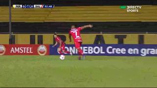 Avisó el ‘Rojo matador’: Valverde casi marca un golazo en el Peñarol vs. Sport Huancayo [VIDEO]