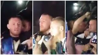 Por hacerse el bacán: McGregor alentó al Celtic en un bar de Glasgow y le arrojaron un trago en la cara [VIDEO]