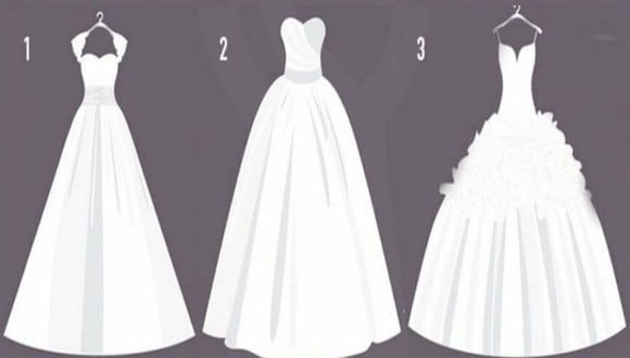 TEST VISUAL | En esta imagen se aprecian tres vestidos de novia. ¿Cuál es tu favorito? (Foto: namastest.net)