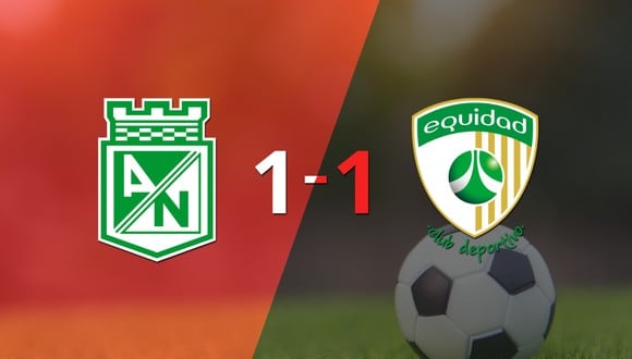 La Equidad logró sacar el empate a 1 gol en casa de At. Nacional