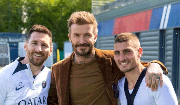 David Beckham visitó a Messi en Francia. (Foto: PSG)