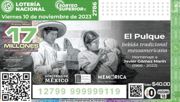 Mira los resultados del Sorteo Superior 2786 de la Lotería Nacional de México del 10 de noviembre (Foto: Lotenal)