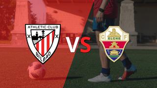 Termina el primer tiempo con una victoria para Athletic Bilbao vs Elche por 1-0