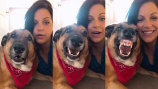 El video viral del perro que sonríe de oreja a oreja al tomarse un selfie con su dueña