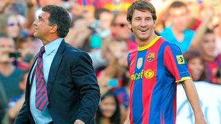 Luz de esperanza: Laporta ya empezó a conversar con Messi para convencerlo de seguir en el Barça 