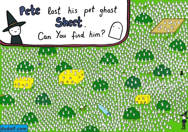 Encuentra ahora mismo en 5 segundos el fantasma entre los conejos del Desafío Visual. (Dudolf)