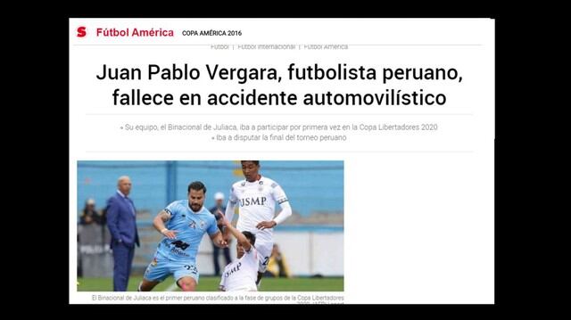 Así informa la prensa mundial sobre la muerte de Juan Pablo Vergara