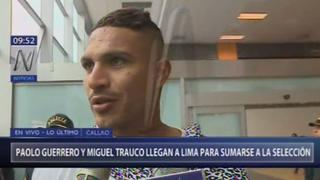 Selección Peruana: Paolo Guerrero llegó a Lima y dijo que jugará los partidos más importantes de su vida