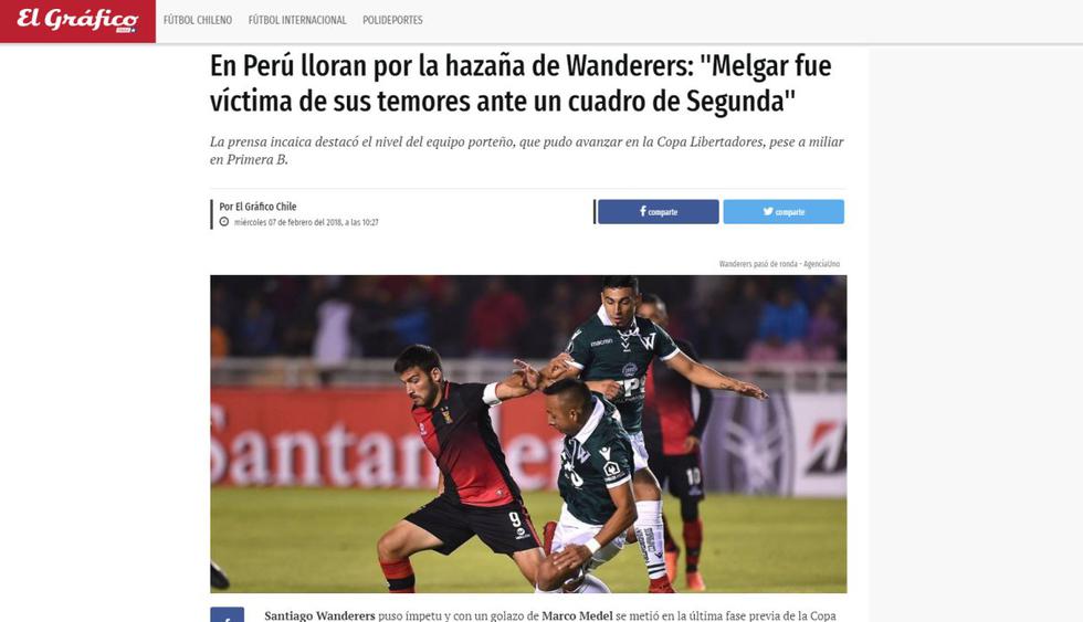 Copa Libertadores: la reacción de la prensa chilena tras la eliminación de Melgar en Arequipa