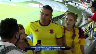 La reacción de los hinchas colombianos tras el triunfo de Perú en Barranquilla