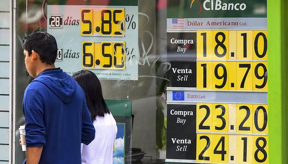 El dólar se negociaba a 20,6 pesos en México este viernes. (Foto: AFP)