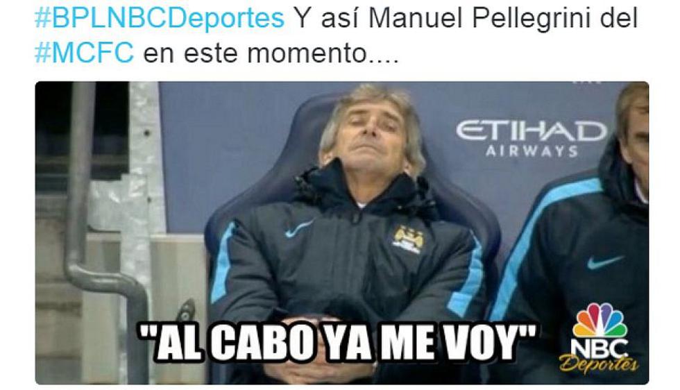 Manuel Pellegrini fue víctima de los memes tras la derrota del Manchester City sobre Leicester. (Memedeportes)