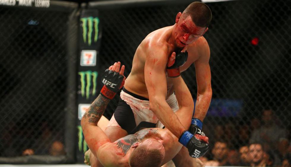 Nate Diaz derrotó por la vía de sumisión a Conor McGregor en el UFC 196. (Getty)