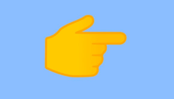 Si desconoces qué significa el emoji de la mano que señala a la derecha, entonces aquí te lo explicamos. (Foto: Emojipedia)