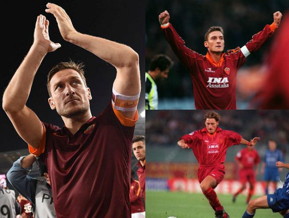Francesco Totti ha vivido un cuarto de siglo defendiendo la camiseta de la Roma. (Getty)