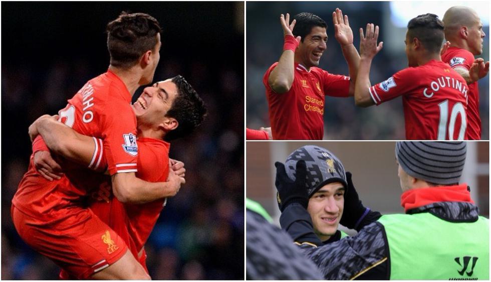 Las mejores postales de la dupla Coutinho-Suárez en el Liverpool. (Getty Images)