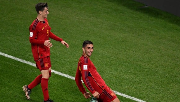 Ferran Torres hizo el gol del 3-0 de España ante Costa Rica por el Mundial 2022. (Foto: AFP)