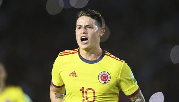 James Rodríguez anotó el 1-0 de Colombia vs. Venezuela por las Eliminatorias Qatar 2022. (Foto: AFP)