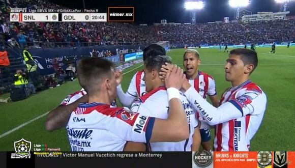 Chivas vs. San Luis: revive los goles e incidencias del partido por Liga MX. (Foto: Captura de ESPN)