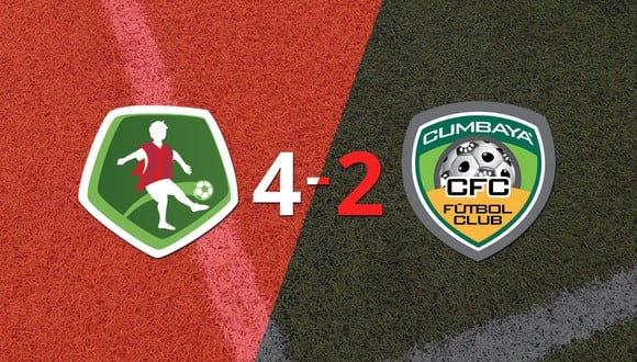 Santiago Giordana anota doblete en la victoria por 4 a 2 de Mushuc Runa sobre Cumbayá FC