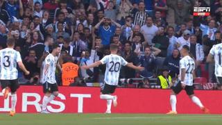 Toda de Messi: el golazo de Lautaro Martínez para el 1-0 de Argentina vs. Italia en Wembley