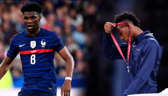 Tchouameni y Kingsley Coman, jugadores de la selección de Francia (Foto: composición Depor/AFP/Getty Images)