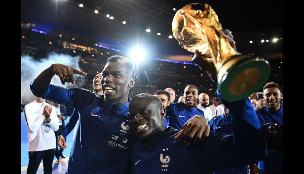 El festejo de Francia del Mundial Rusia 2018, por primera vez, en el Stade de France. (Foto: AFP)