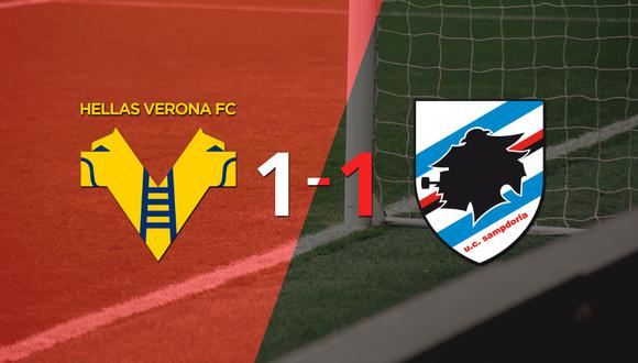 Hellas Verona y Sampdoria se repartieron los puntos en un 1 a 1