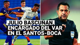 Julio Bascuñán será el árbitro VAR en el Santos vs. Boca de Copa Libertadores
