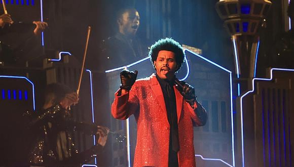 The Weeknd encabezó el show de medio tiempo del Buccaneers-Chiefs por el Super Bowl LV en Tampa (Foto: Getty Images)