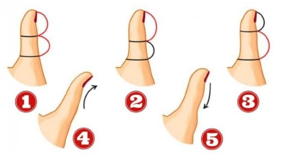 En la imagen se observan los 5 tipos de pulgar que tienes como opción a escoger. Lo que elijas debe ser lo más parecido al tuyo, ya que así podrás conocer los resultados del test de personalidad. (Foto: MDZ Online)