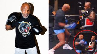 Mike Tyson entrena con fuerza y ritmo a los 56 años