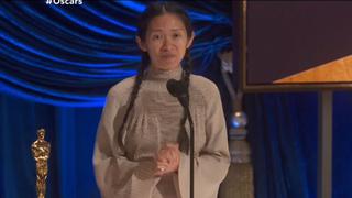 Chloe Zhao tras ganar el premio Oscar a Mejor Dirección por “Nomadland”: “Qué viaje tan loco” | VIDEO