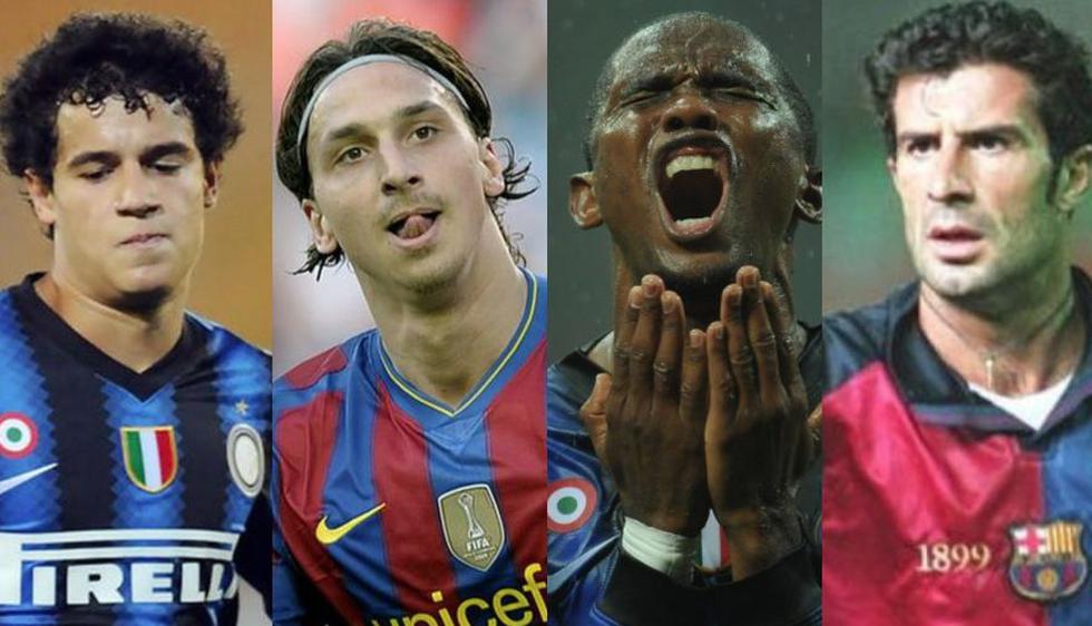 Los que jugaron tanto en Barcelona e Inter de Milán. (Fotos: Difusión)