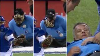 El impactante golpe que recibió un árbitro de béisbol (VIDEO)