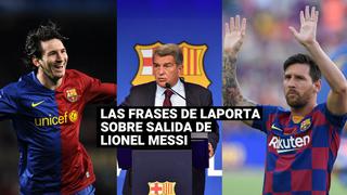 Las frases de Laporta que explican la salida de Leo Messi del Barcelona