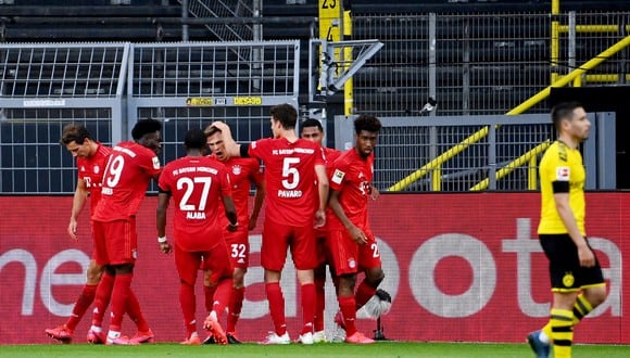 Joshua Kimmich marcó el gol del triunfo del Bayern Munich ante Dortmund. (Reuters)