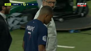 ¡No pudo seguir! Mbappé abandona lesionado el clásico PSG vs. Marsella 
