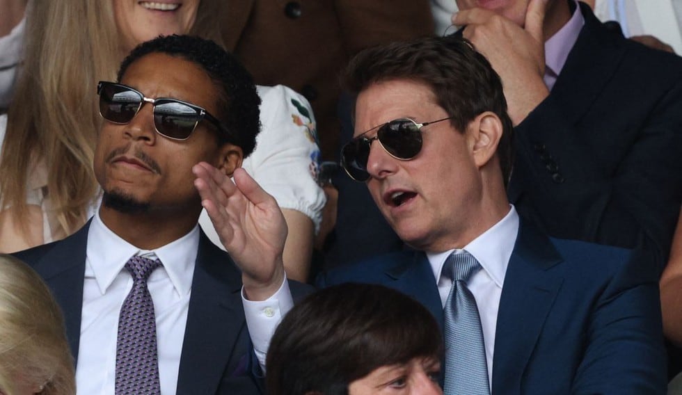 Tom Cruise estuvo presente junto a su esposa Hayley Atwell en Wimbledon y luego en la final de la Eurocopa. (Foto: AFP)