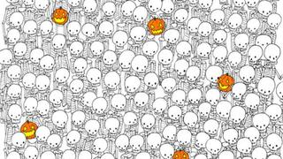 Encuentra al fantasma entre los esqueletos de este reto viral que se ha vuelto tendencia en redes [FOTOS]