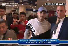Selección peruana: Paolo Guerrero llega a Argentina para sumarse a los entrenamientos